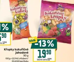 Billa Křupky kukuřičné jahodové nabídka