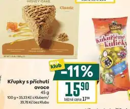 Billa Křupky s příchutí ovoce nabídka