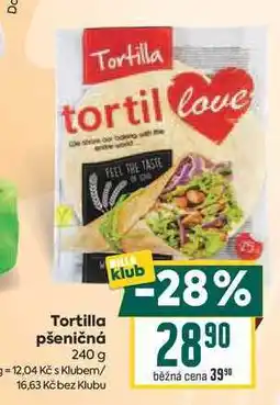 Billa Tortilla pšeničná nabídka