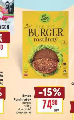 Billa Pan hrášek Burger nabídka
