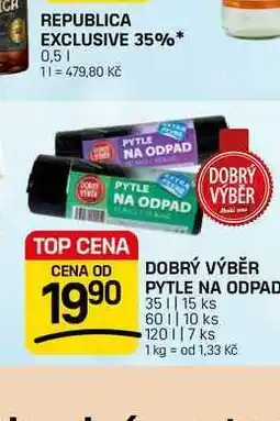 Flop DOBRÝ VÝBĚR PYTLE NA ODPAD 35 || 15 ks 60 || 10 ks nabídka