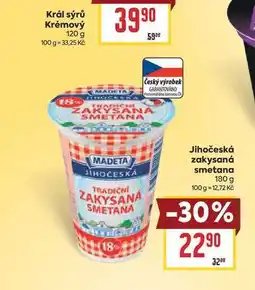 Billa Jihočeská zakysaná smetana nabídka