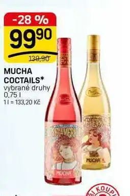 Flop MUCHA COCTAILS* vybrané druhy nabídka