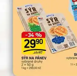 Flop SÝR NA PÁNEV vybrané druhy nabídka