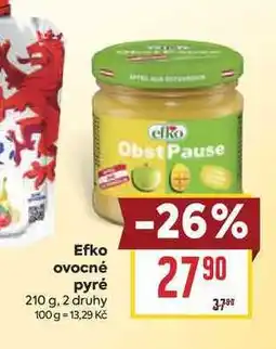 Billa Efko ovocné pyré nabídka