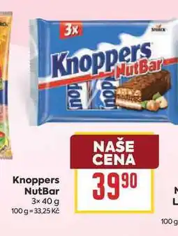 Billa Knoppers NutBar nabídka