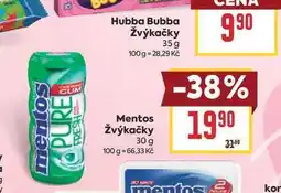 Billa Mentos Žvýkačky nabídka