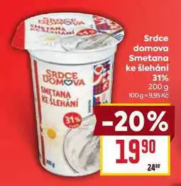 Billa Srdce domova Smetana ke šlehání 31% nabídka