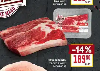 Billa Hovězí přední žebro s kostí cena za nabídka