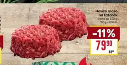 Billa Hovězí maso na tatarák cena za nabídka