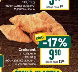 Billa Croissant z naší pece 1 ks nabídka