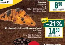 Billa Croissant s lískooříškovou náplní z naší pece nabídka