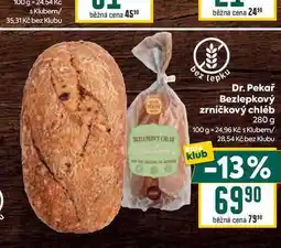 Billa Dr. Pekař Bezlepkový zrníčkový chléb nabídka
