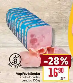 Billa Vepřová šunka z pultu lahůdek cena za nabídka