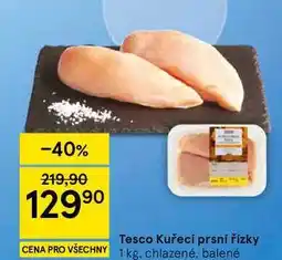 Tesco Tesco Kuřecí prsní řízky, 1 kg, chlazené, balené nabídka