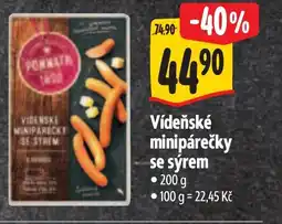 Albert Vídeňské minipárečky se sýrem nabídka
