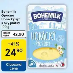 Tesco Bohemilk Opočno Horácký sýr s oky plátky nabídka