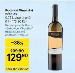 Tesco Rodinné Vinařství Břeclav, 0.75 l, více druhů nabídka