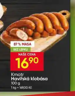 Hruška Kmotr Havířská klobása nabídka