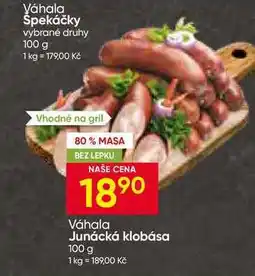 Hruška Váhala Junácká klobása nabídka