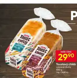 Hruška Toustový chléb vybrané druhy nabídka