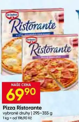 Hruška Pizza Ristorante vybrané druhy nabídka