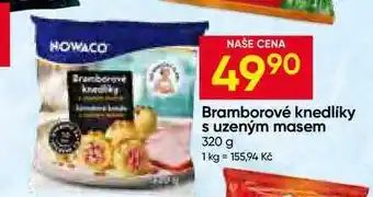 Hruška Nowaco Bramborové knedlíky s uzeným masem nabídka
