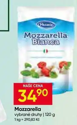 Hruška Mozzarella vybrané druhy nabídka