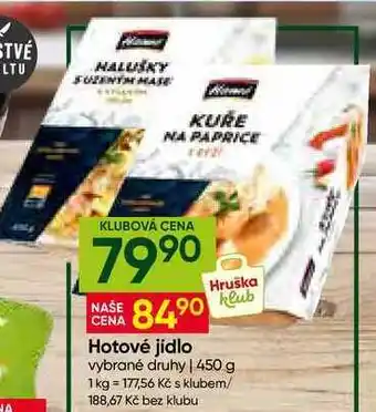 Hruška Hamé Hotové jídlo vybrané druhy nabídka