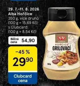 Tesco Alba Hořčice, 350 g, více druhů nabídka