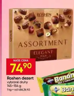 Hruška Roshen dezert vybrané druhy nabídka