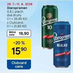 Tesco Staropramen, 0,5 l. plech nabídka