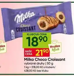 Hruška Milka Choco Croissant vybrané druhy nabídka