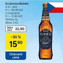 Tesco Krušovice Bohém, 0,5 l, sklo nabídka