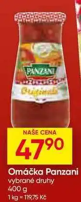 Hruška Panzani omáčka, vybrané druhy nabídka