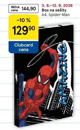 Tesco Box na sešity A4, Spider-Man nabídka