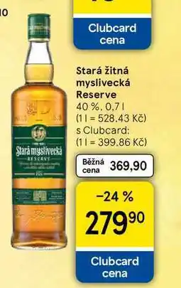 Tesco Stará žitná myslivecká Reserve 40% nabídka