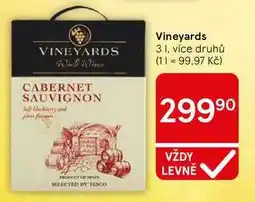 Tesco Vineyards, 3 l, více druhů nabídka