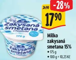 Albert Milko zakysaná smetana 15% nabídka