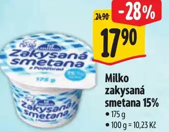 Albert Milko zakysaná smetana 15% nabídka