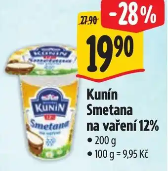 Albert Kunín Smetana na vaření 12% nabídka