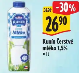 Albert Kunín Čerstvé mléko 1,5% nabídka