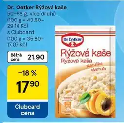 Tesco Dr. Oetker Rýžová kaše nabídka