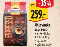 Albert Jihlavanka Espresso nabídka