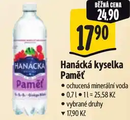 Albert Hanácká kyselka Paměť nabídka