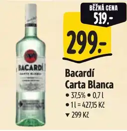 Albert Bacardí Carta Blanca nabídka