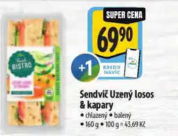 Albert Sendvič Uzený losos & kapary nabídka