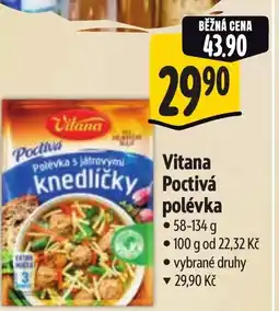 Albert Vitana Poctivá polévka nabídka