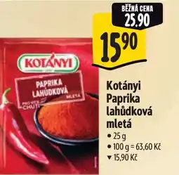 Albert Kotányi Paprika lahůdková mletá nabídka