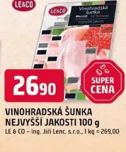 Trefa Vinohradská šunka nejvyšší jakosti nabídka